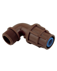 Коляно φ16 х 3/4"м. холендър кафяво